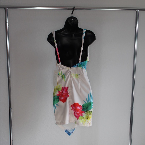 Asymmetrical Floral Cutout Dress - Picture 4 of 4